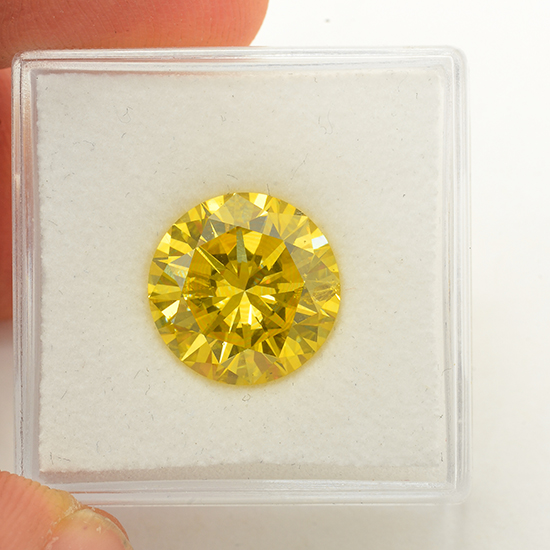 Round yellow deals diamond